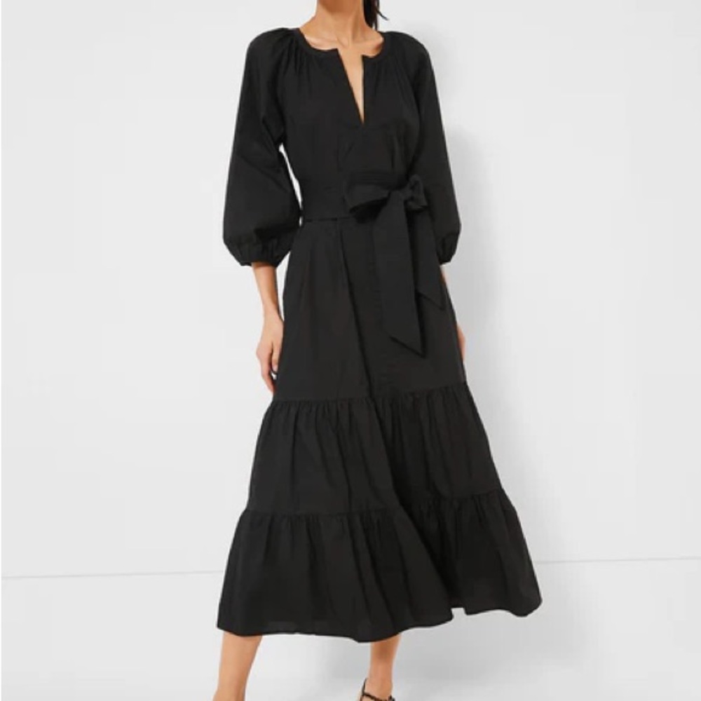 Elegant Black Midi Dress